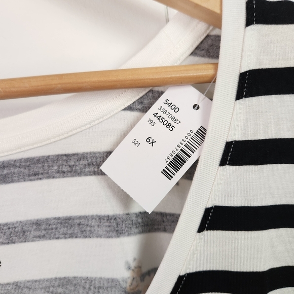 Penningtons Modern Fit Striped Short Sleeve Stretchy T-Shirt Top New NWT Size 6X - Picture 6 of 9